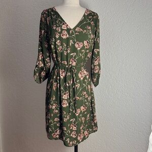 Floral Green Dress